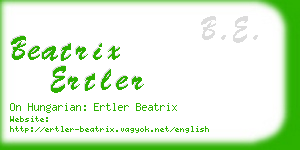 beatrix ertler business card